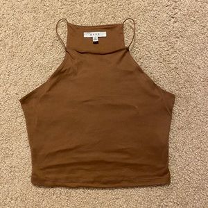 Gaze Brown Cropped Tank